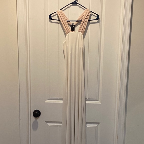 Bebe Dress Cream Toga Long XS - Picture 8 of 8